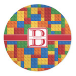 Building Blocks 5' Round Indoor Area Rug (Personalized)
