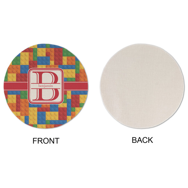 Building Blocks Round Linen Placemats - APPROVAL (single sided)
