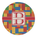 Building Blocks Round Linen Placemat - Single Sided (Personalized)