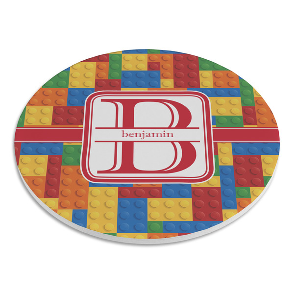 Building Blocks Round Stone Trivet - Angle View