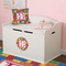 Building Blocks Round Wall Decal on Toy Chest