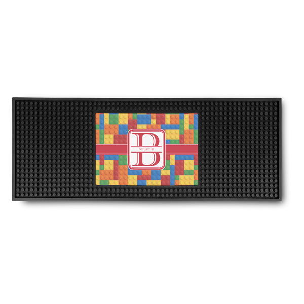 Custom Building Blocks Rubber Bar Mat (Personalized)