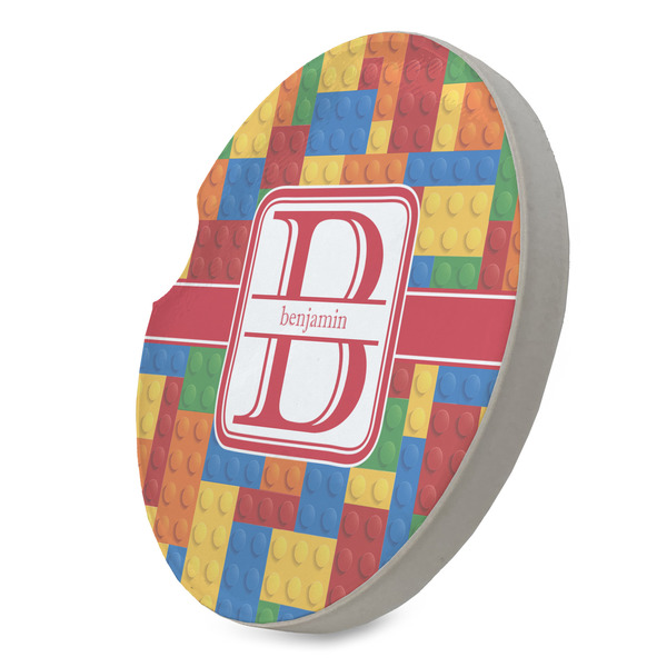 Building Blocks Sandstone Car Coaster - STANDING ANGLE