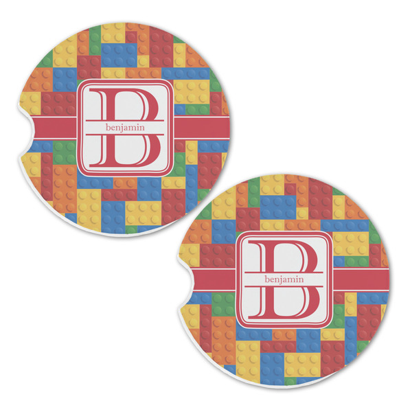 Building Blocks Sandstone Car Coasters - Set of 2