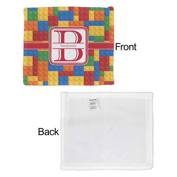Building Blocks Security Blanket - Front & White Back View
