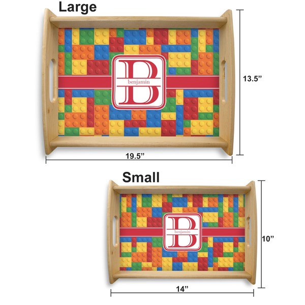 Building Blocks Serving Tray Wood Sizes