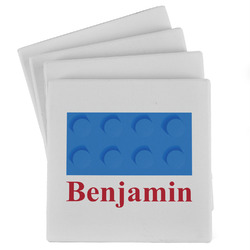 Building Blocks Absorbent Stone Coasters - Set of 4 (Personalized)