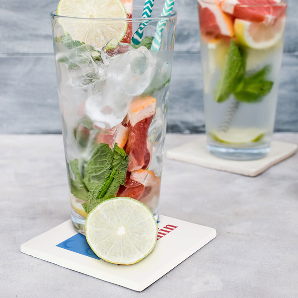 Building Blocks Set of 4 Stone Coasters - In Context View