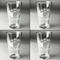 Building Blocks Set of Four Engraved Beer Glasses - Individual View