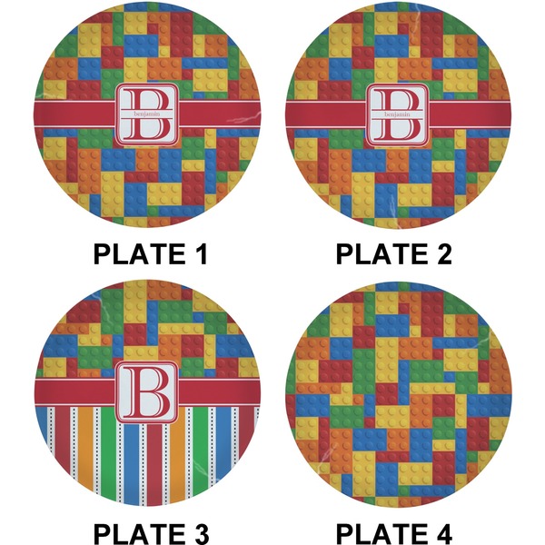 Building Blocks Set of Lunch / Dinner Plates (Approval)