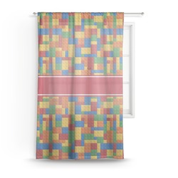 Building Blocks Sheer Curtain (Personalized)
