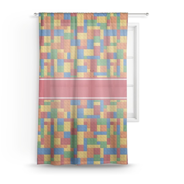Custom Building Blocks Sheer Curtain
