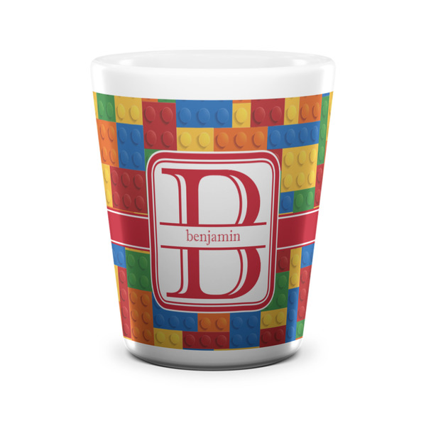 Building Blocks Shot Glass - White - FRONT