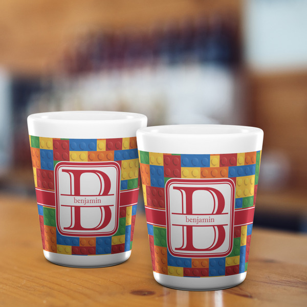 Building Blocks Shot Glass - White - LIFESTYLE