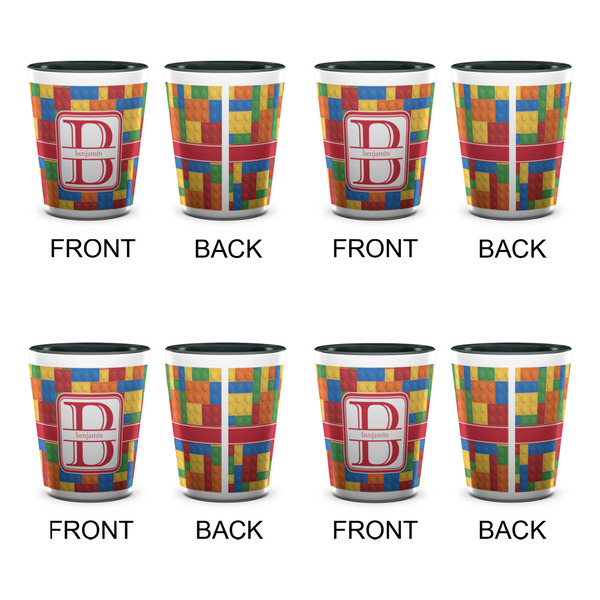 Building Blocks Shot Glassess - Two Tone - Set of 4 - APPROVAL