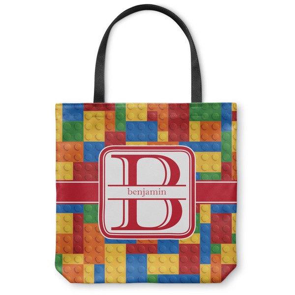 Custom Building Blocks Canvas Tote Bag - Large - 18"x18" (Personalized)
