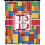 Building Blocks Extra Long Shower Curtain - 70"x84" (Personalized)