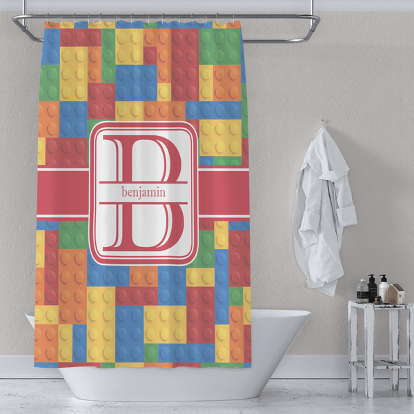 Building Blocks Shower Curtain Lifestyle