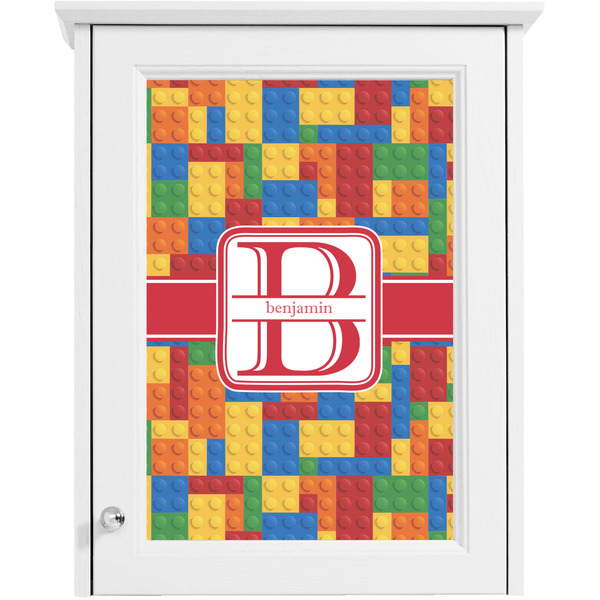 Building Blocks Single White Cabinet Decal
