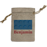 Building Blocks Small Burlap Gift Bag - Front (Personalized)