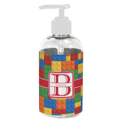Building Blocks Plastic Soap / Lotion Dispenser (8 oz - Small - White) (Personalized)