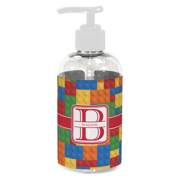Custom Building Blocks Plastic Soap / Lotion Dispenser (8 oz - Small - White) (Personalized)