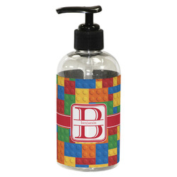 Building Blocks Plastic Soap / Lotion Dispenser (8 oz - Small - Black) (Personalized)