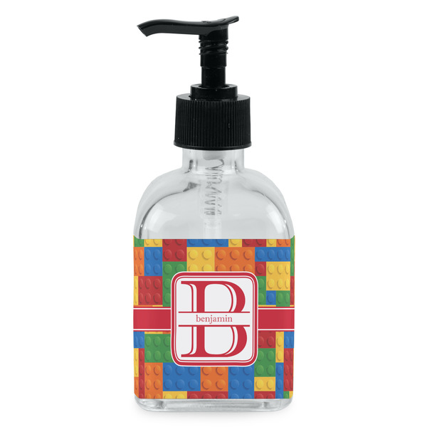 Custom Building Blocks Glass Soap & Lotion Bottle - Single Bottle (Personalized)