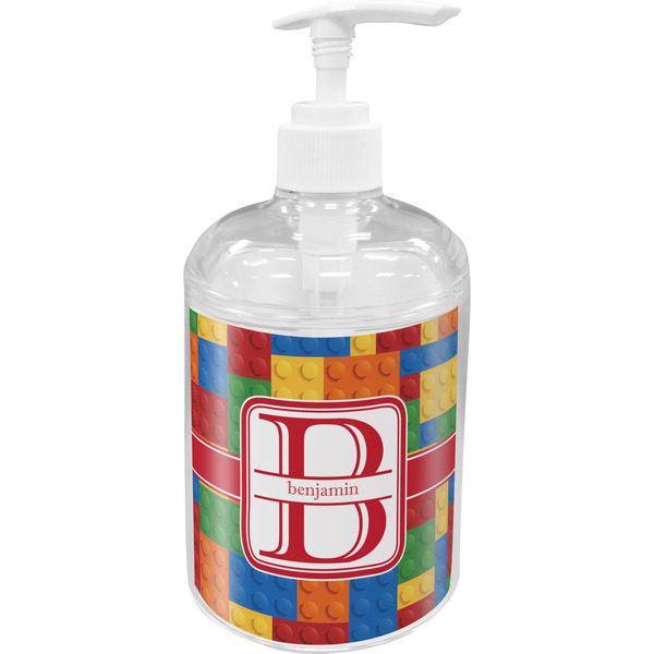Custom Building Blocks Acrylic Soap & Lotion Bottle (Personalized)