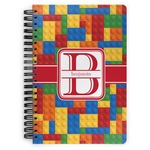 Building Blocks Spiral Notebook - 7x10 w/ Name and Initial