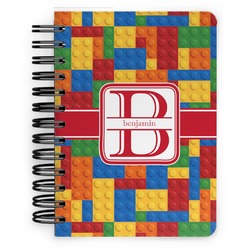 Building Blocks Spiral Notebook - 5x7 w/ Name and Initial