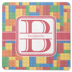 Building Blocks Square Rubber Backed Coaster (Personalized)