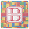 Building Blocks Square Rubber Backed Coaster (Personalized)
