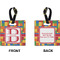 Building Blocks Square Luggage Tag (Front + Back)