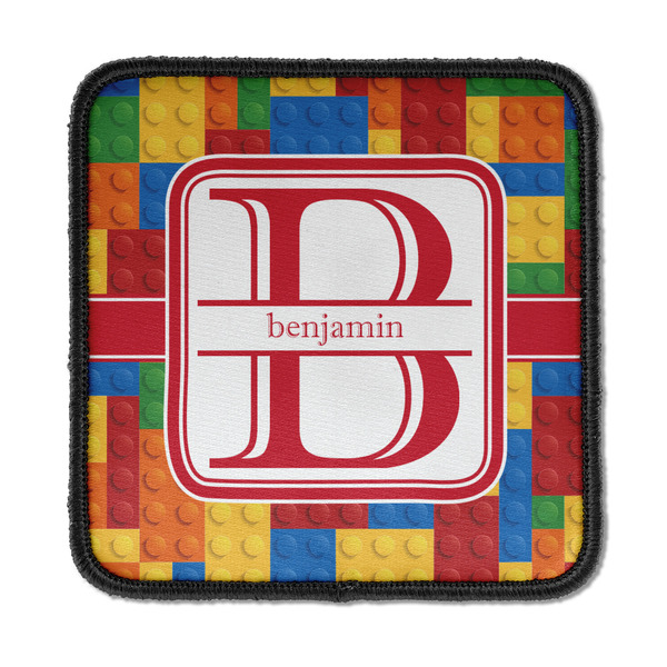 Custom Building Blocks Iron On Square Patch w/ Name and Initial