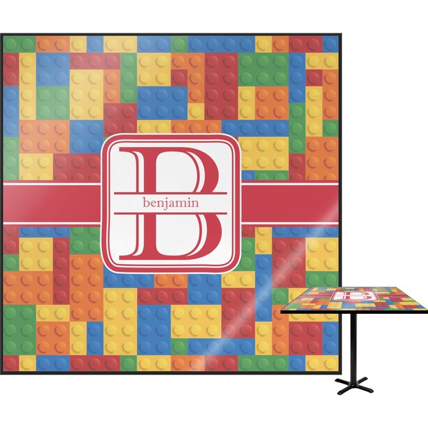 Custom Building Blocks Square Table Top (Personalized)