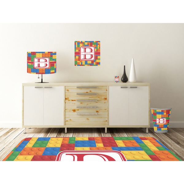 Building Blocks Square Wall Decal Wooden Desk