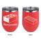 Building Blocks Stainless Wine Tumblers - Coral - Double Sided - Approval