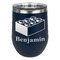 Building Blocks Stainless Wine Tumblers - Navy - Single Sided - Front