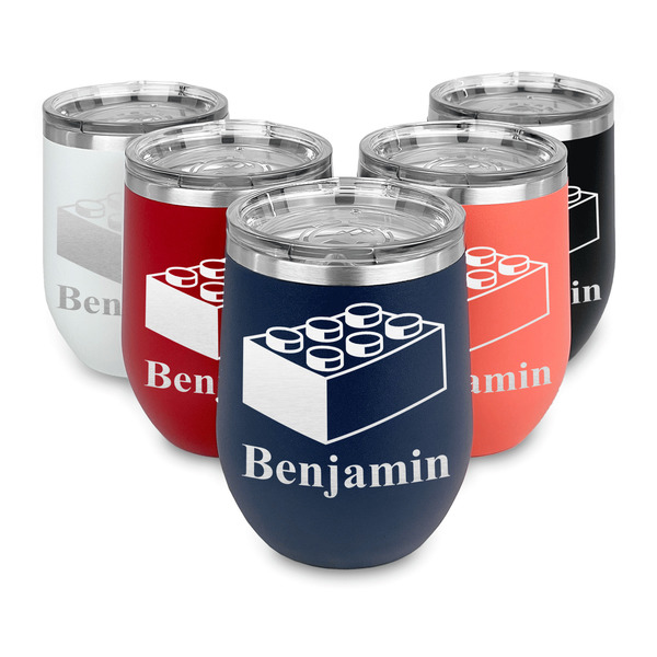 Building Blocks Steel Wine Tumblers Multiple Colors