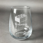 Building Blocks Stemless Wine Glass - Engraved (Personalized)