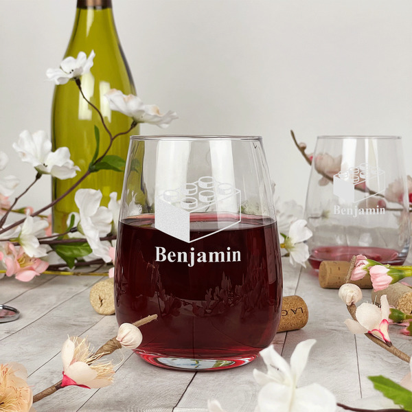 Building Blocks Stemless Wine Glass - In Context