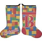Building Blocks Holiday Stocking - Double-Sided - Neoprene (Personalized)
