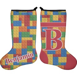 Building Blocks Holiday Stocking - Double-Sided - Neoprene (Personalized)