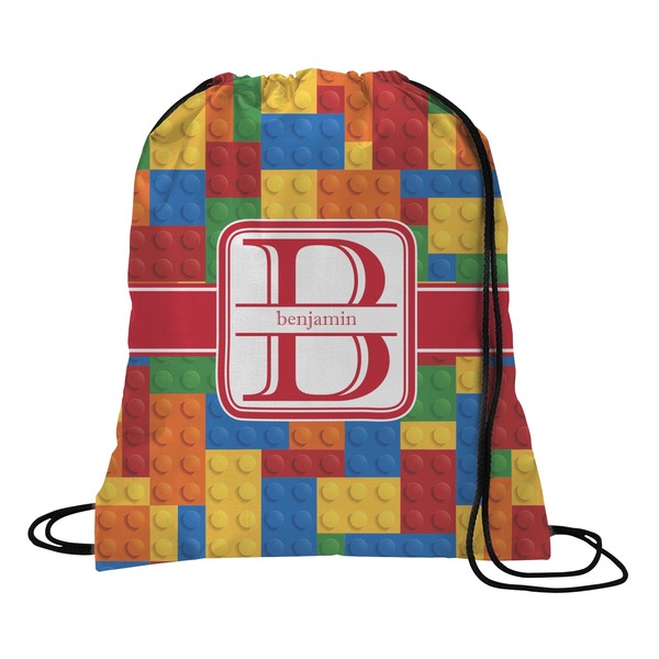 Custom Building Blocks Drawstring Backpack - Small (Personalized)