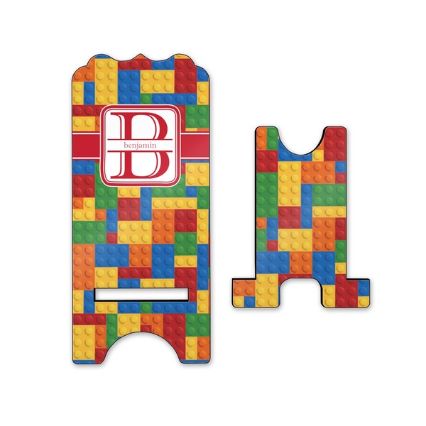 Building Blocks Stylized Phone Stand - Front & Back - Small
