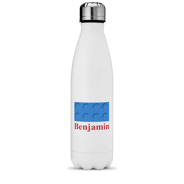 Custom Building Blocks Water Bottle - 17 oz. - Stainless Steel - Full Color Printing (Personalized)