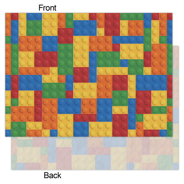 Building Blocks Tissue Paper - Heavyweight - Large - Front & Back