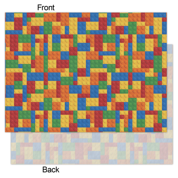 Building Blocks Tissue Paper - Lightweight - Large - Front & Back