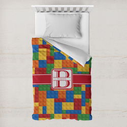 Building Blocks Toddler Duvet Cover w/ Name and Initial
